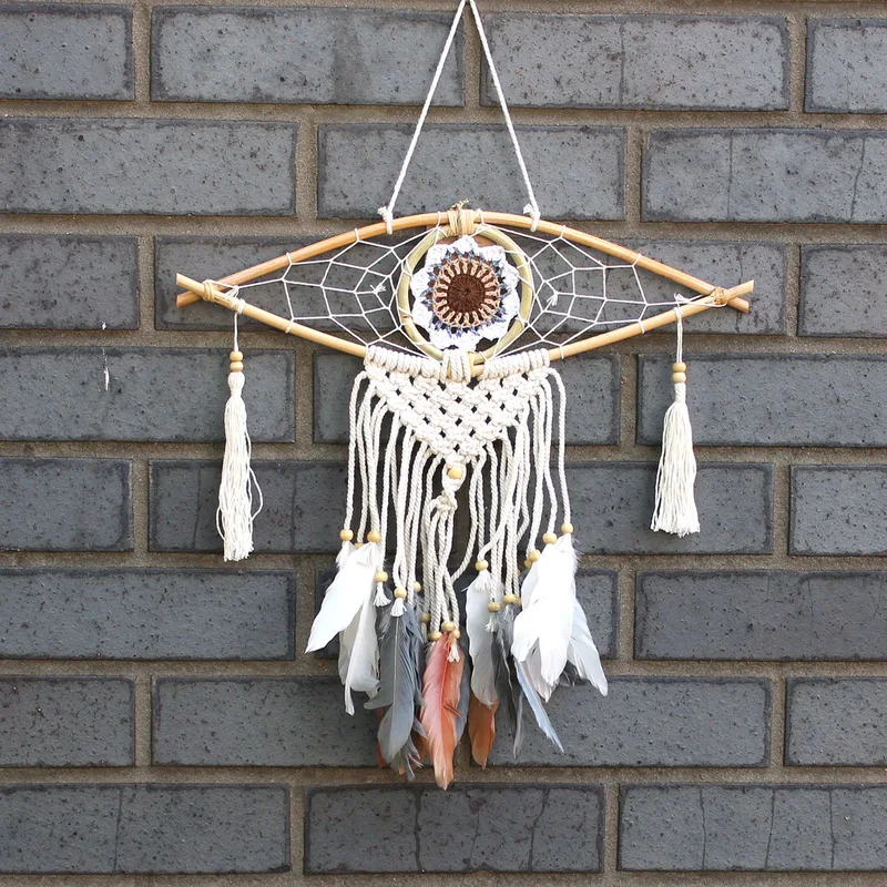 Protection Dream Cather Sm Macrame Eye Assorted Colours