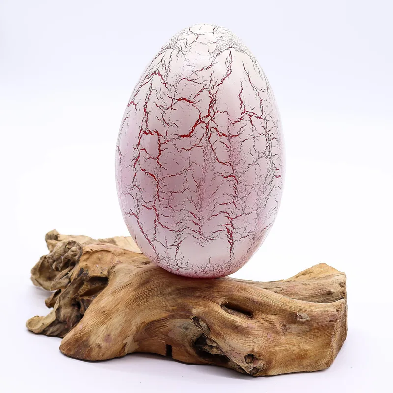 DriftGlow Lamp Crackle Fire Egg Shade Arancia — foto 4