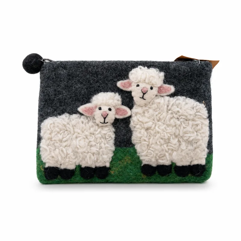 Countryside Classic Sheep Felt Zipper Pouch (3 asst) — foto 2