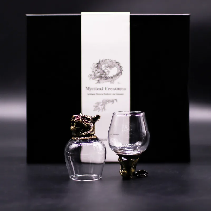 Gift Set of 6 Glasses Mystical Creatures Antique Bronze — foto 6