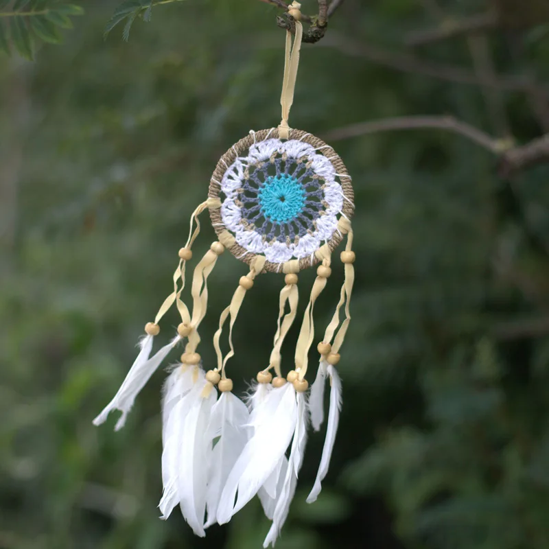 Pastel Blue Macramé Dream Catcher 9cm (asst colours) — foto 2
