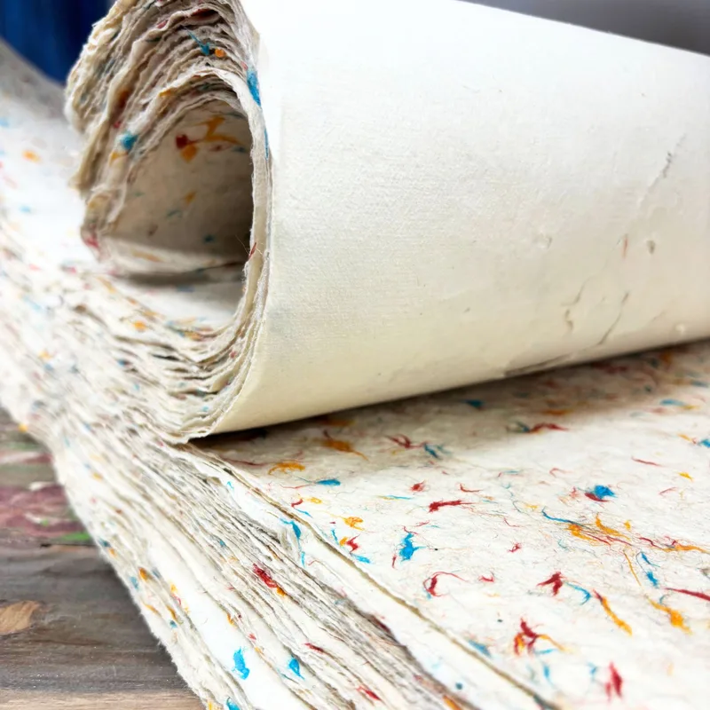 Lokta Craft & Wrapping Paper 51x76cm – Mixed Floral Cotton — foto 6