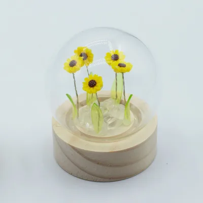 Floral Glow Garden Dome - 5 Sunflowers - LED Battery — foto 3