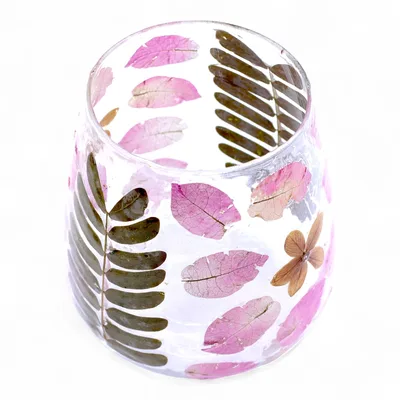 Naturale Floral Glass Vase Candela Porta Primavera -