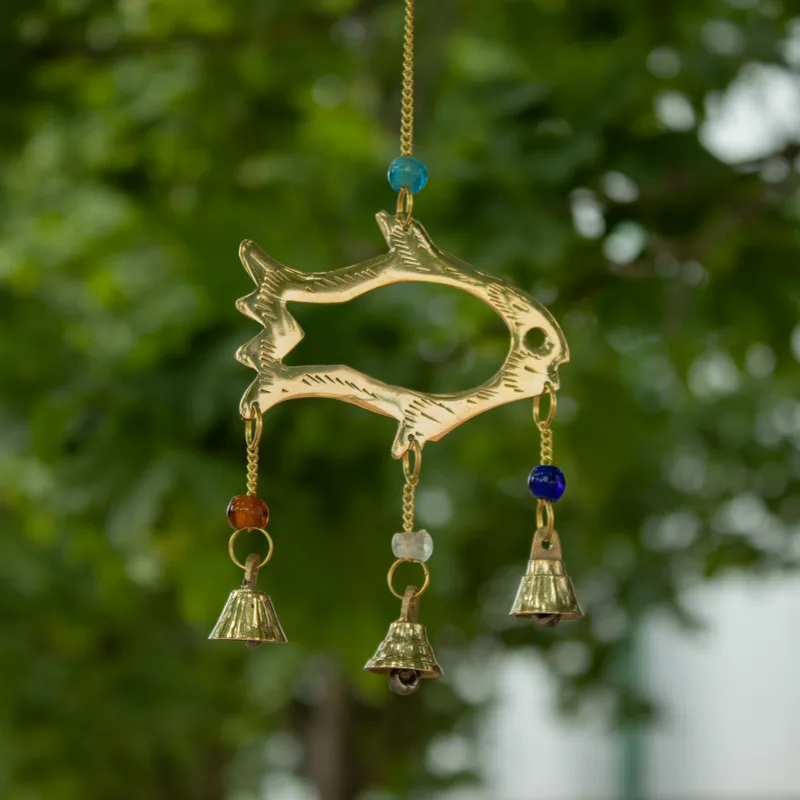 Indian Chimes Fish Drop 7 Bells 8.5x54cm — foto 4
