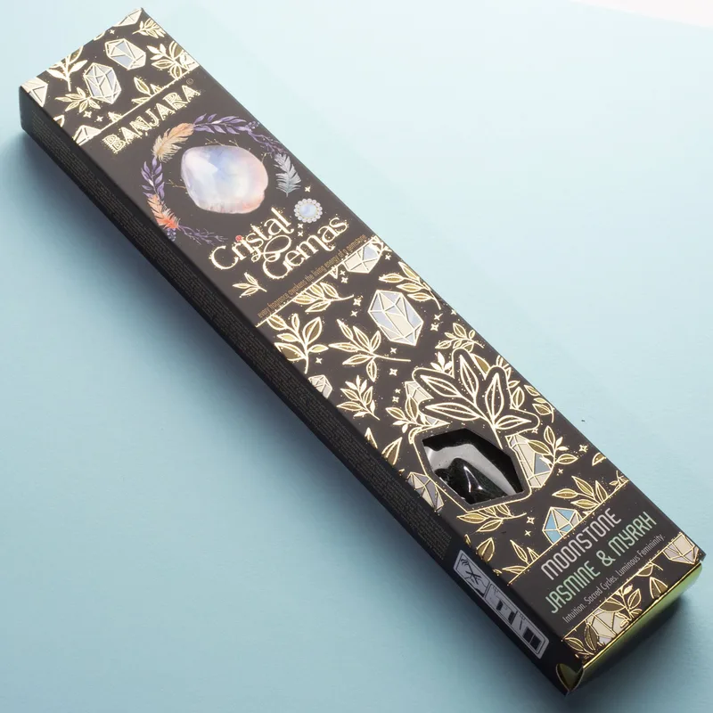 Banjara Cristal Gemas Incenso Sticks - Moonstone Gelsomino & Myrrh — foto 2