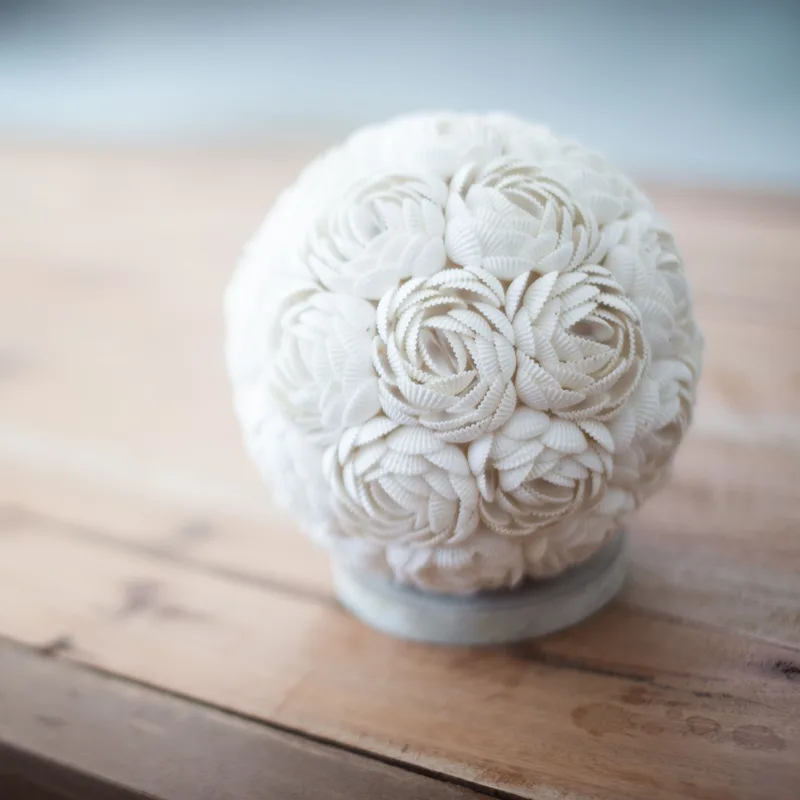 Boho Sea Shell Lamp Rosa Globe 15cm — foto 1