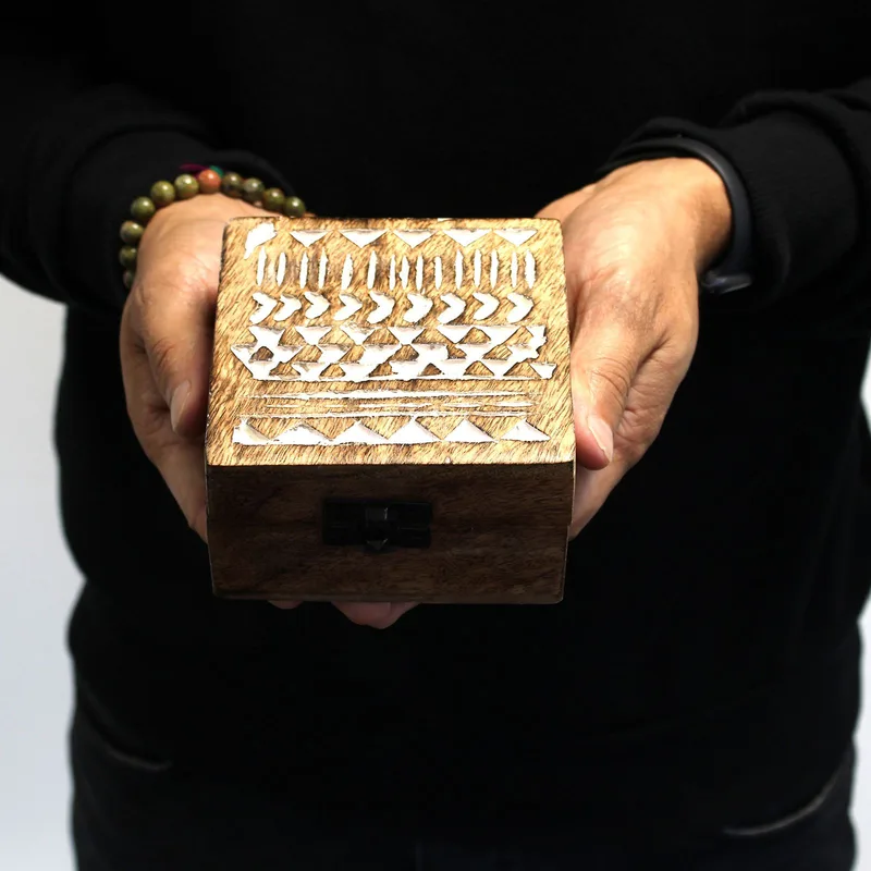 Bianco Washed Wooden Scatola 4x4 Slavic Design — foto 2