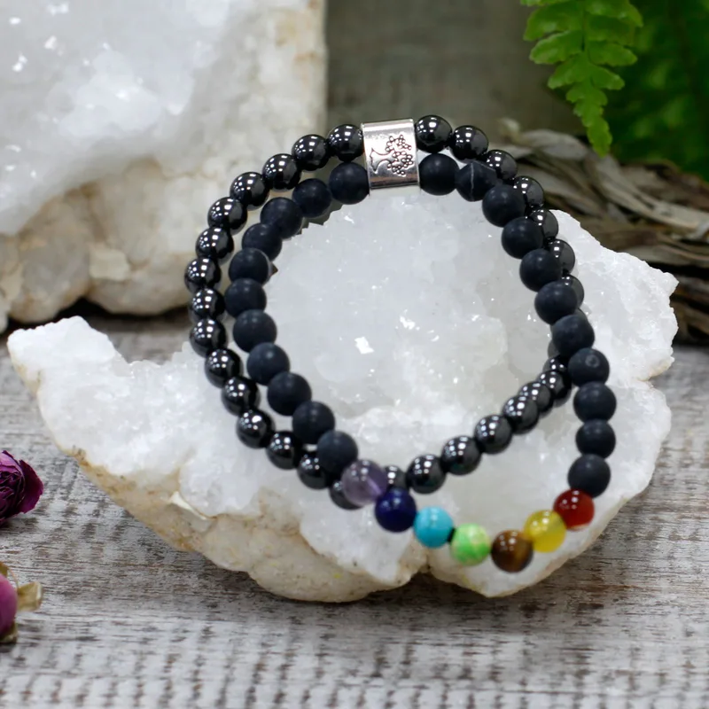 Bracciale Gemma Magnetica - Pietra Nera Chakra