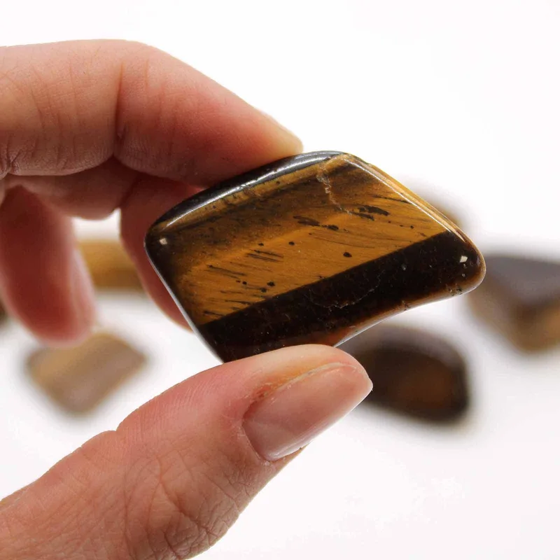 L Tumble Stones Tiger Eye Oro — foto 1