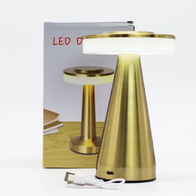 Touch Lamp - Tall Stem Bronze/Gold - USB (C) - Rechargeable (400 Watt) — foto 1