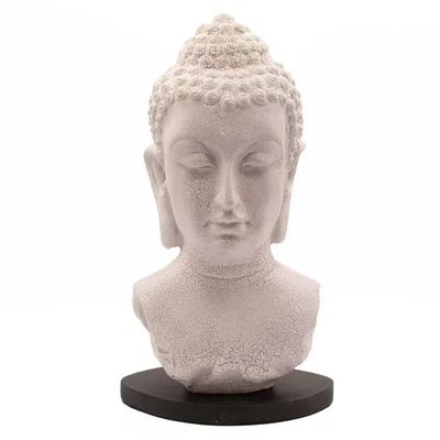 Buddha Bust Lamp Lavanda Crackle - Oval Stand