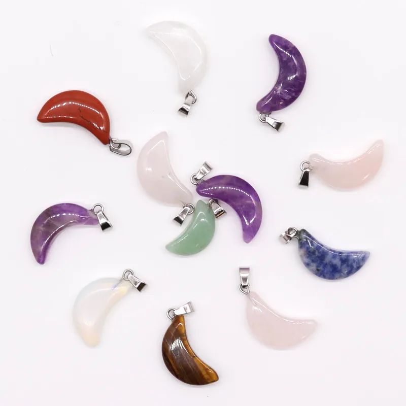 Gemstone Moons Pendants 20x13mm — foto 1