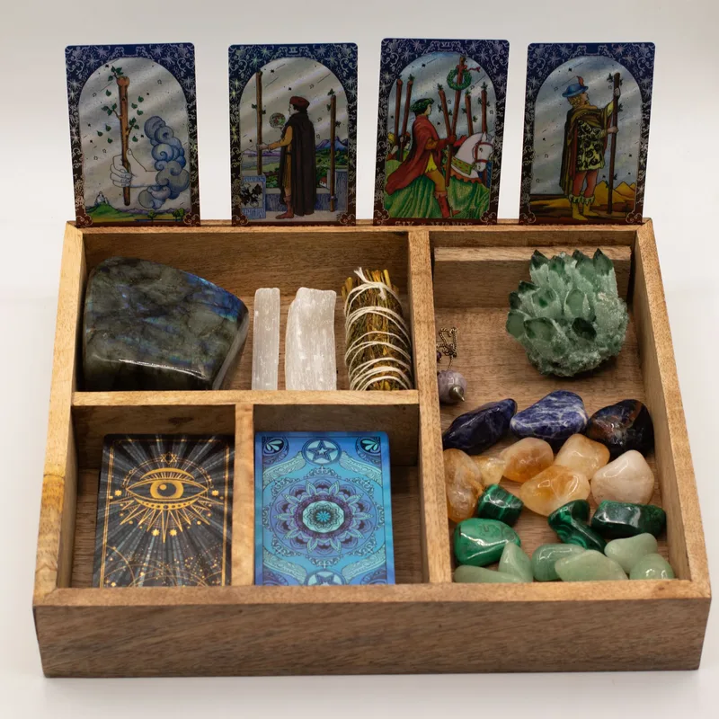 Four Section Tarot Scatola with Card Porta — foto 4