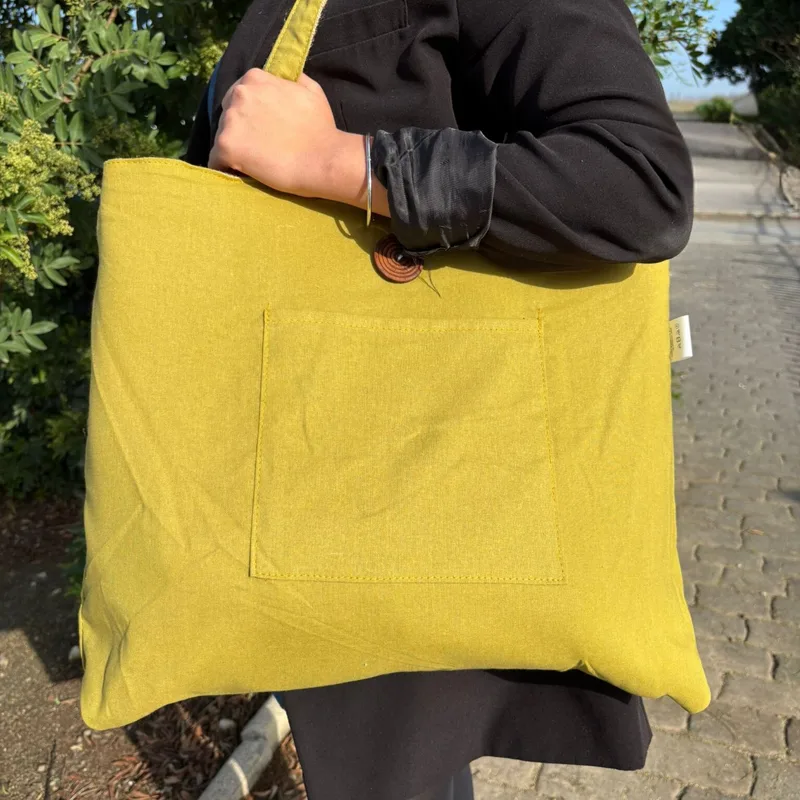 Reversible Jute & Cotton Big Bag Pistachio — foto 2