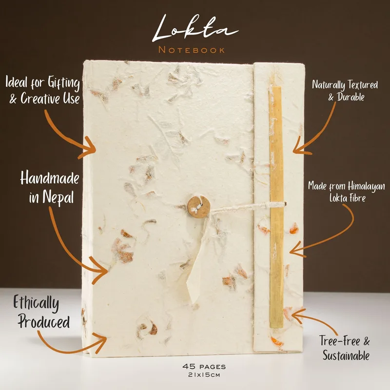 Lrg Lokta Mixed Fiori Notebook 45 leafs inc bookmark — foto 1