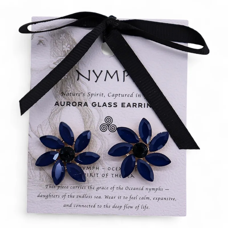 Royal Blu - Vintage Glass - Fiori - Earrings — foto 5