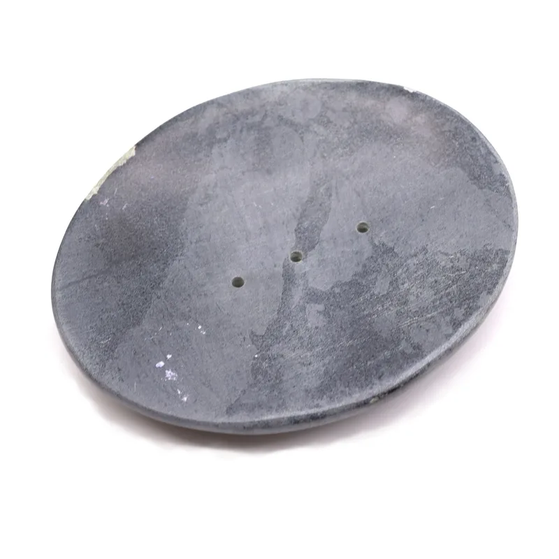 Grey Soapstone Sapone Dish 10x12cm- Classic Oval