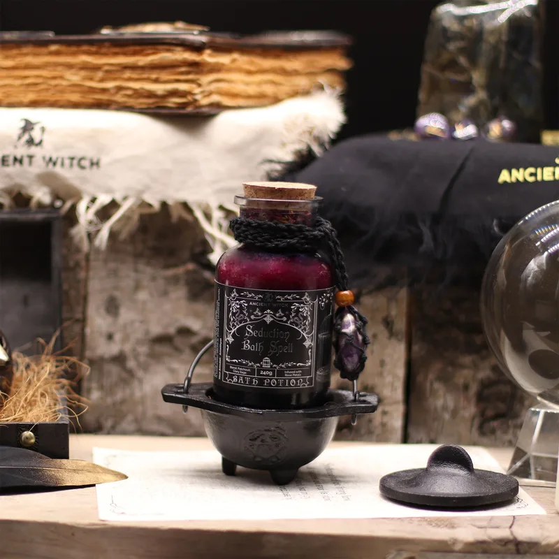 Ancient Witch Bagno Spell Potion & Amethyst Crystal Amulet Seduction — foto 5