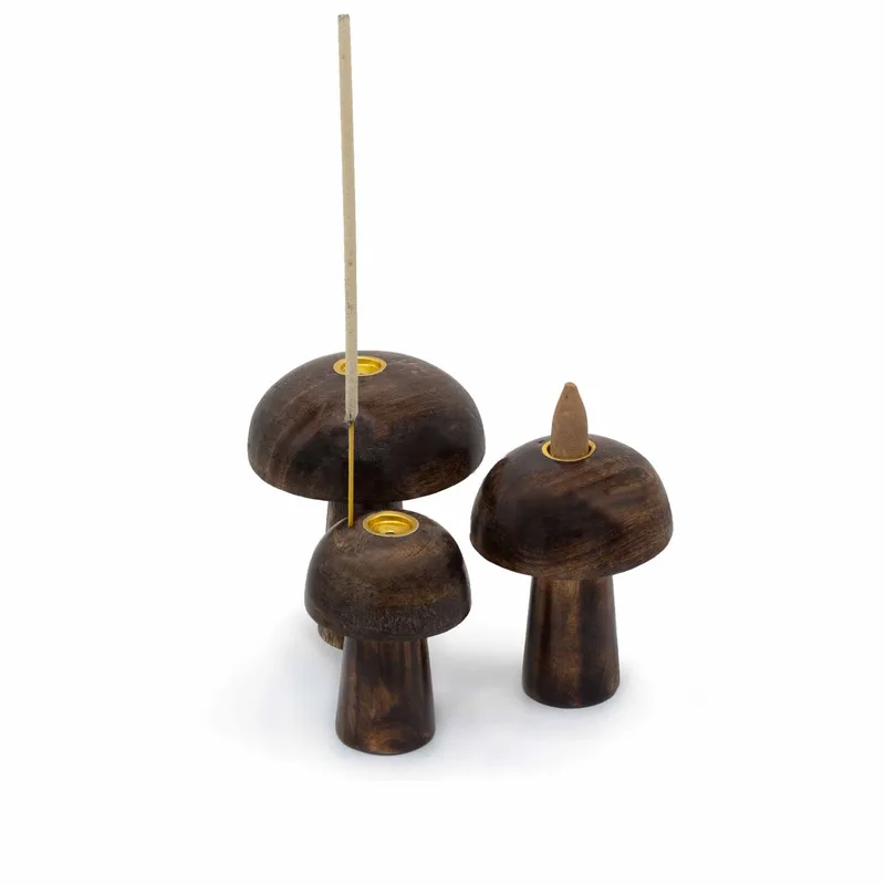 Set of 3 Incenso Cone Mushrooms — foto 1