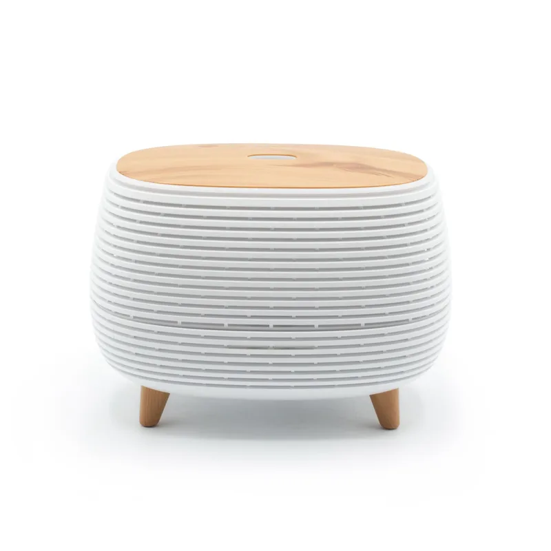 Futuristic Ribbed Aroma Diffusore with Colour-Changing Light