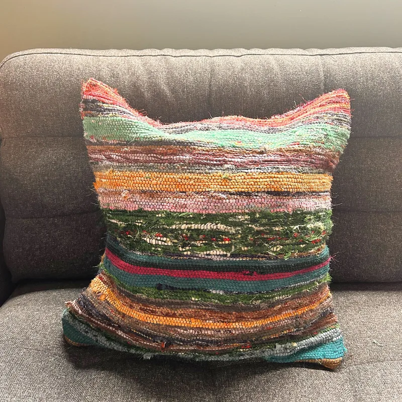 Rag Rug Cushion Covers 40x40cm Charcoal Greys