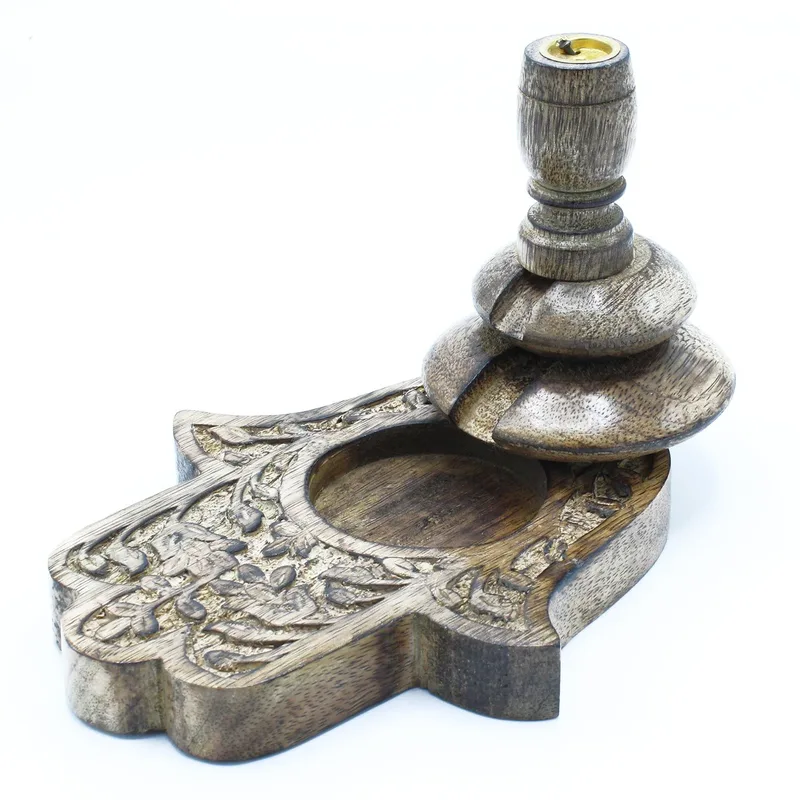 Med Mango Legno Backflow Bruciatore Hamsa