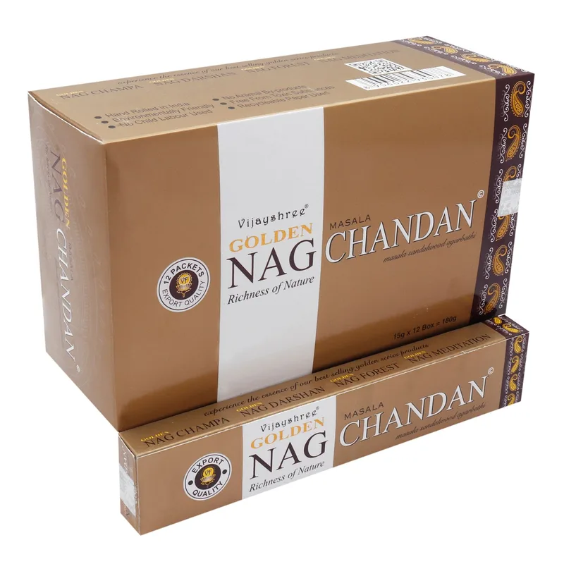 15g Golden Nag - Chandan Incenso — foto 1