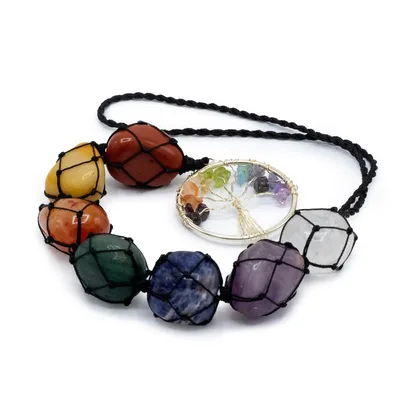 Hanging Chakra Stone Pendant Albero of Life — foto 3