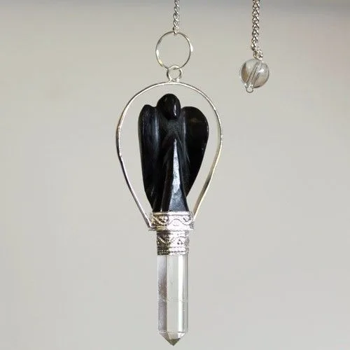 Angel Pendulum with Ring- Nero Agate — foto 1