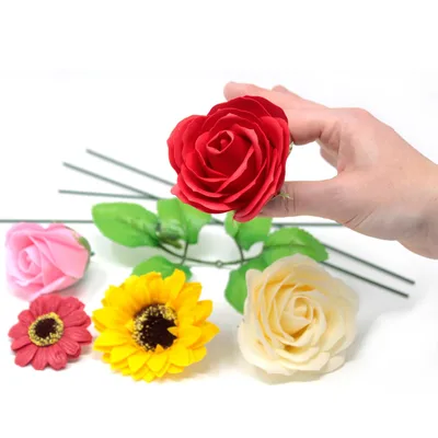 Fiore di Sapone per Creazione – Med Rosa – Bianco — foto 4