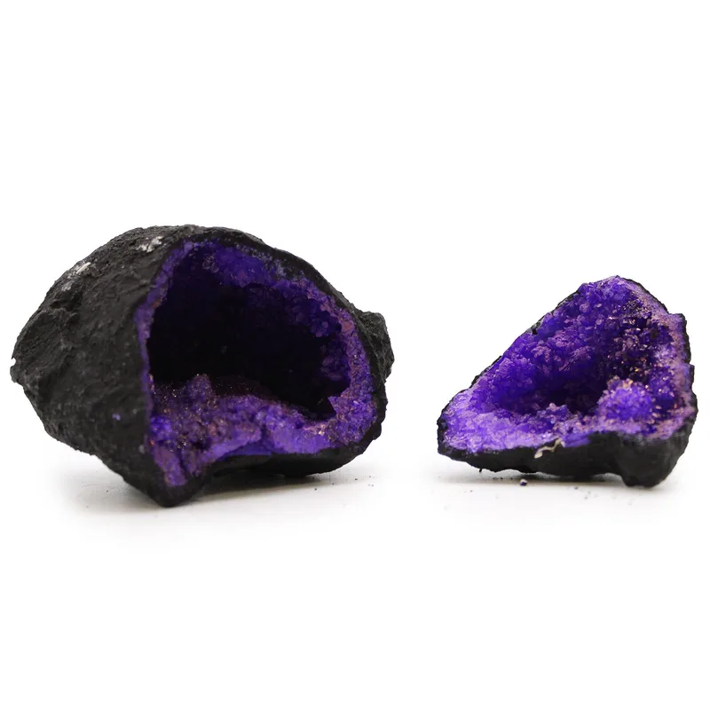 Coloured Calsite Geodes Nero Rock Purple — foto 2