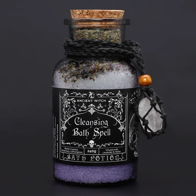 Ancient Witch Bagno Spell Potion & Rock Crystal Amulet Cleansing — foto 3
