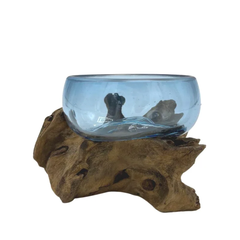 Molton Glass Mini Blu Bowl on Legno — foto 1