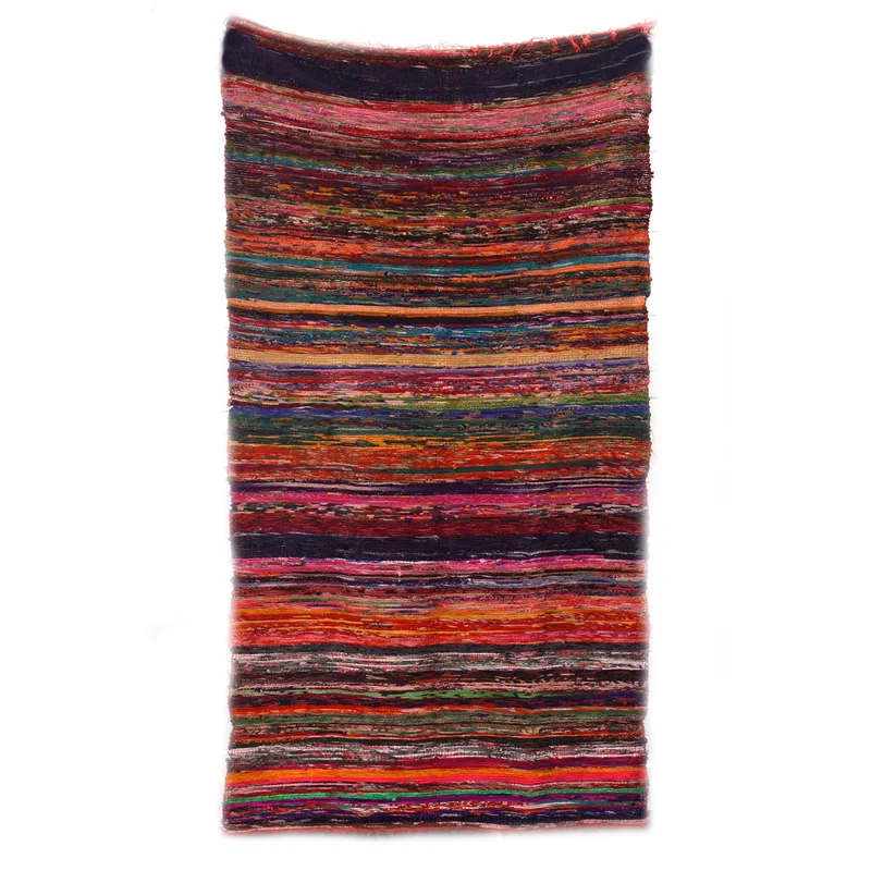 150 x 90cm Luxury Rag Rug - Red — foto 4
