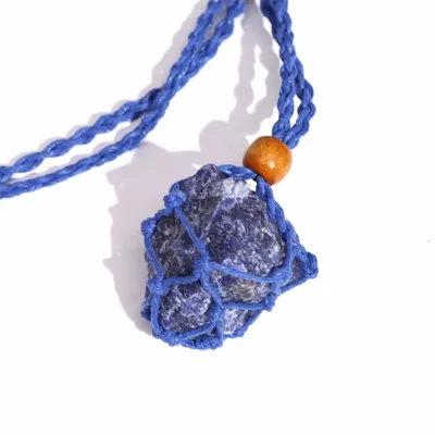 Crystal Gemstone Necklace Cord 45cm/18inch - Navy — foto 3