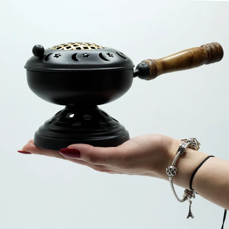 Large Iron Censer on Stand Incenso Bruciatore - Oro detail — foto 2