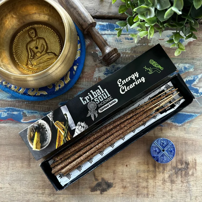 Tribal Soul Spiritual Incenso Sticks and Ceramic Porta - Energy Clearing