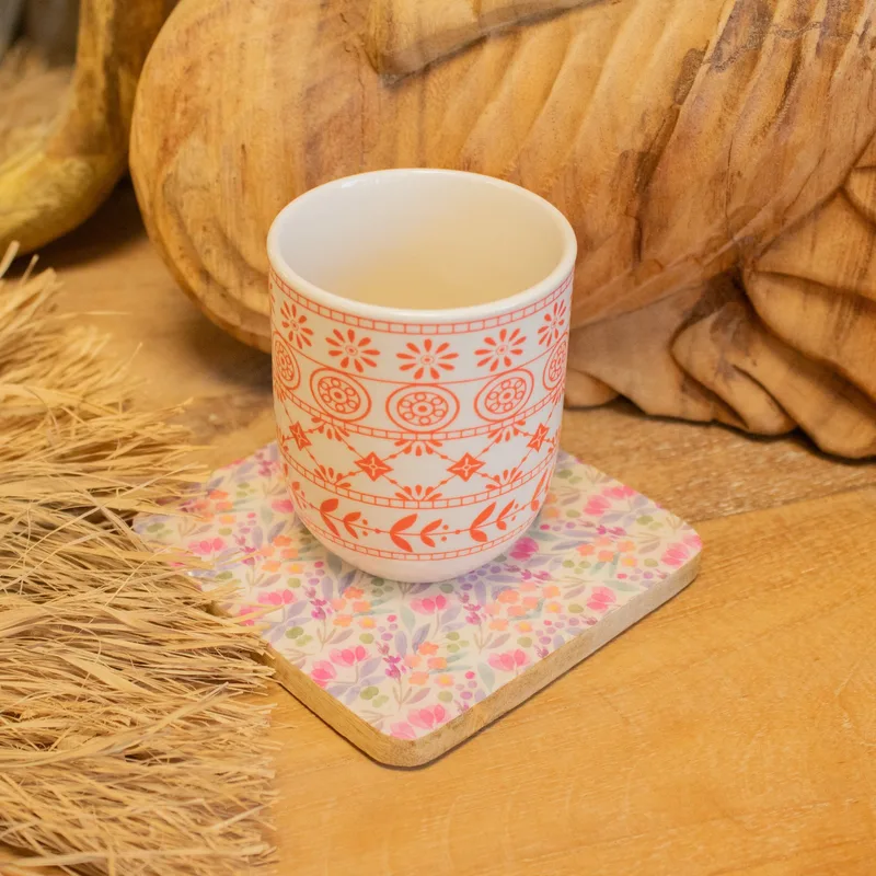 Set di 4 sottobicchieri quadrati - Fiori delicati — foto 6