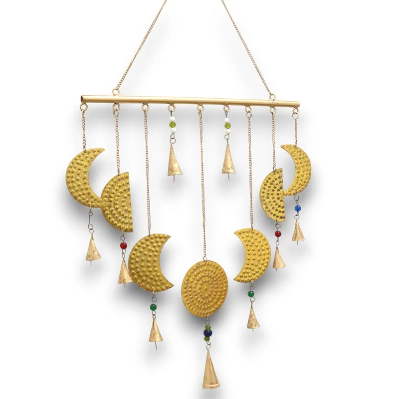 Indian Chimes Brass Moon Phases Chimes 43x40cm — foto 1