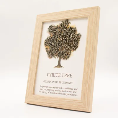 Gemstone Picture - Albero of Life - Pyrite (20x14.7x1cm) — foto 2