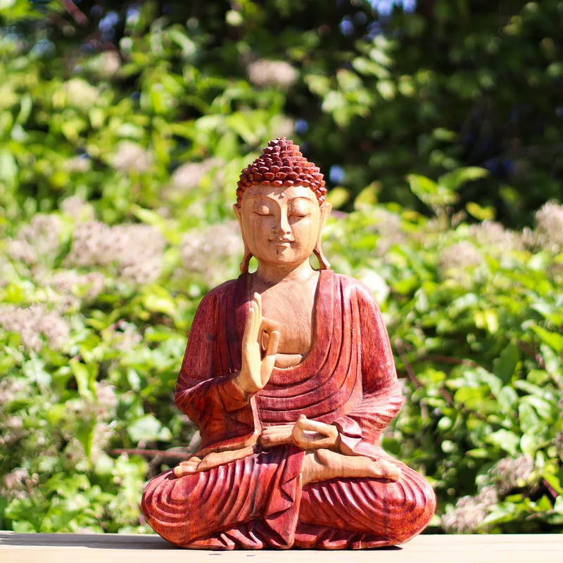 Hand Carved Buddha Statue 30cm Teaching Transmission