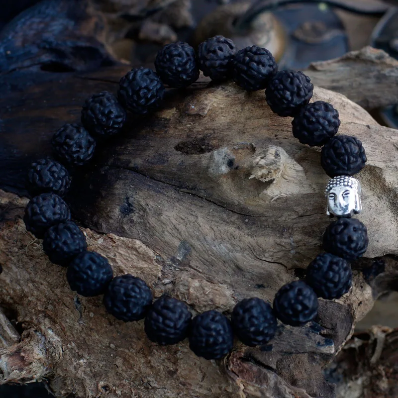 Rudraksha Buddah Bangle Mala - Dark — foto 5