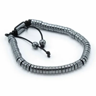 Bracciale Shamballa in Ceramica Magnetica Hematite - Cerchi