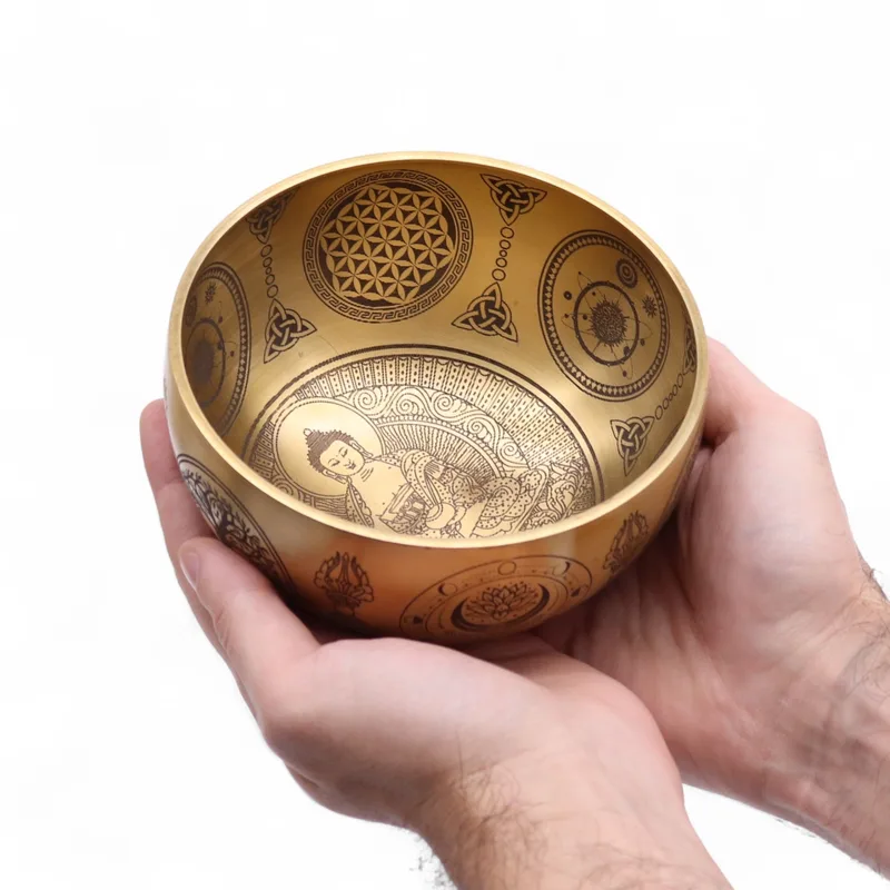 Puro Brass Etched Buddha Set of 4 Approx 3.85kg — foto 1
