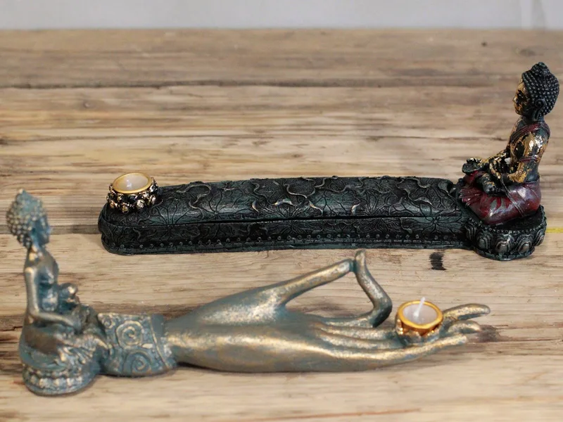 Antique Buddha Incenso Bruciatore & Scatola — foto 4