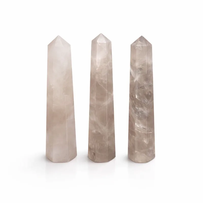 Gemstone Six Face Obelisk Point approx 11cm Smoky Quartz