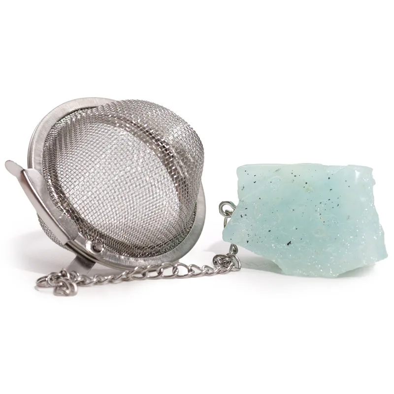 Raw Crystal Gemstone Tè Strainer - Aquamarine — foto 3