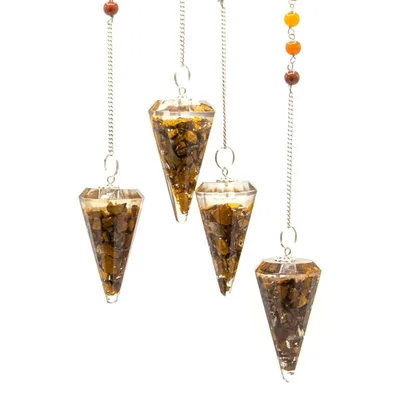 Orgonite Power Chakra Pendulum - Tiger Eye — foto 2