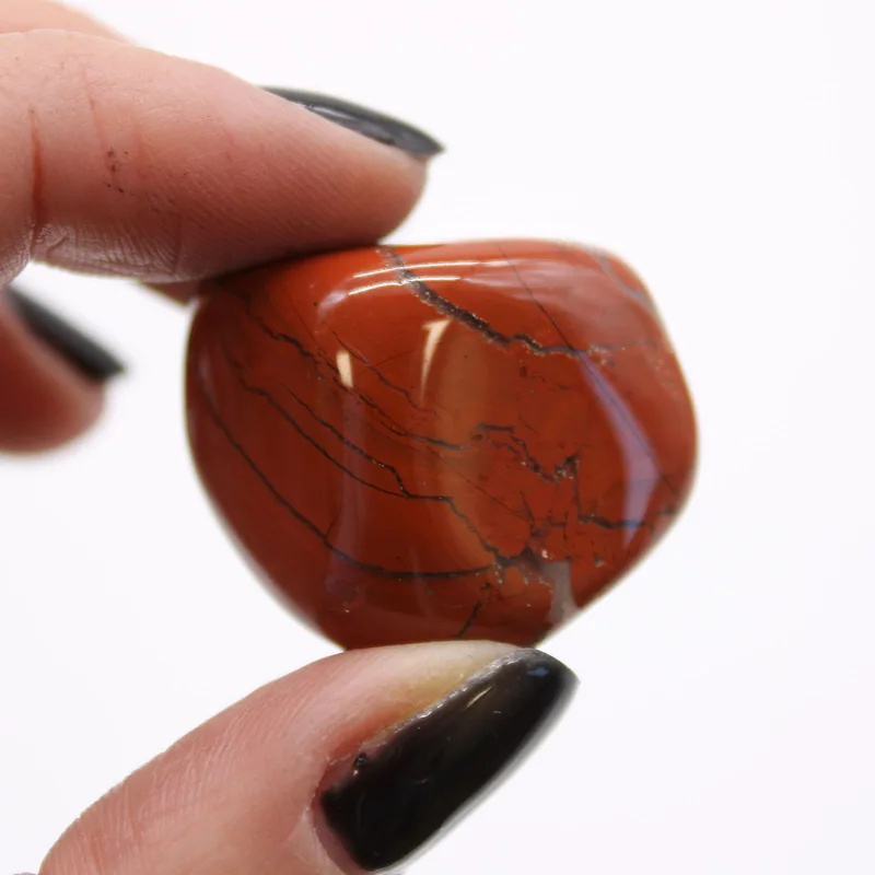 Bag of 12 Medium African Tumble Stones - Jasper - Red — foto 1